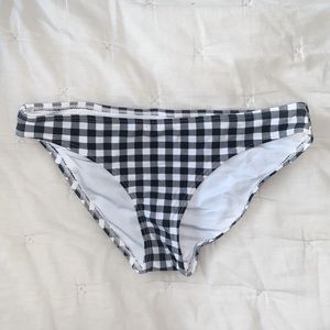 Black Gingham Bikini Bottoms (Brand New)
